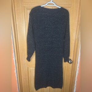 Vintage traditions metallic thread sweater dress